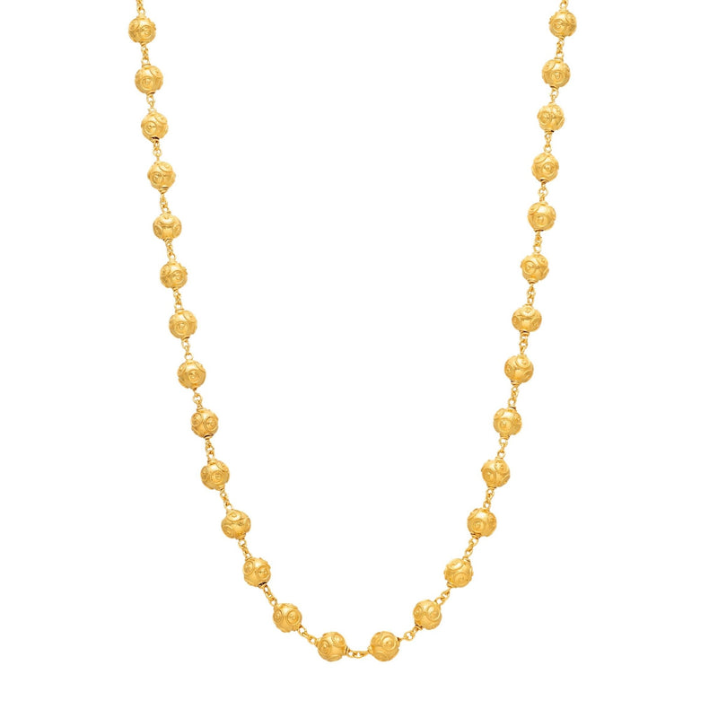 Colar Contas de Viana em Ouro (43cm) - Loja do Ouro