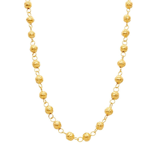 Colar Contas de Viana em Ouro (45cm) - Loja do Ouro