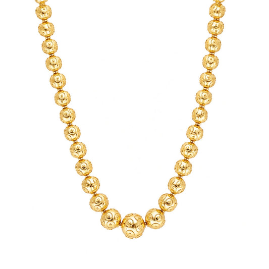 Colar Contas de Viana em Ouro de 19kl (45cm) - Loja do Ouro