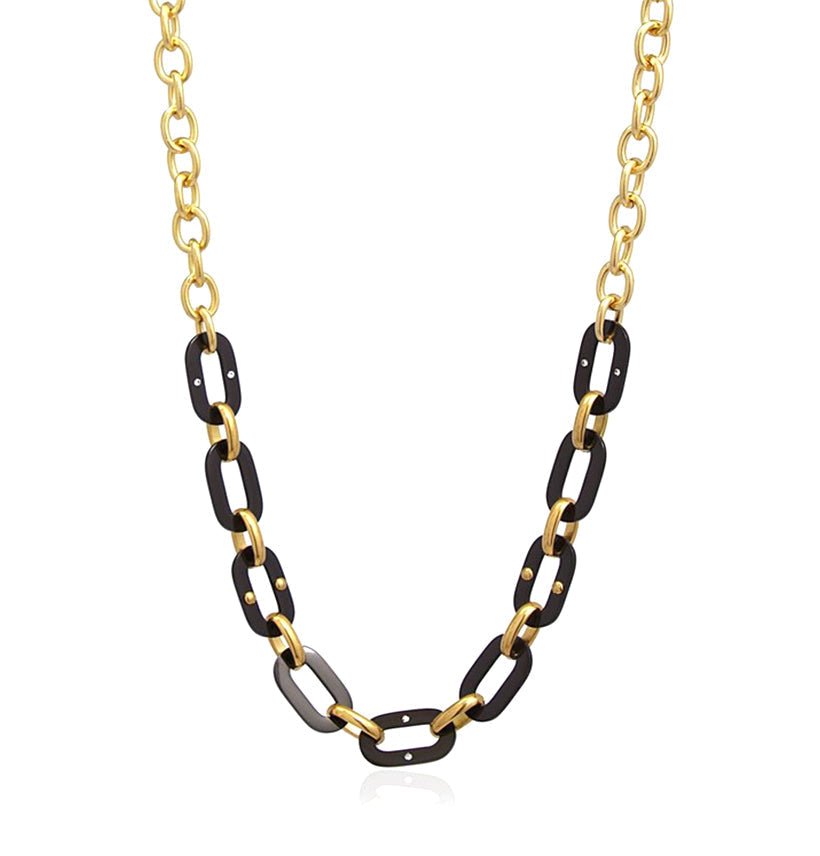 Colar Corrente Black & Gold - Loja do Ouro