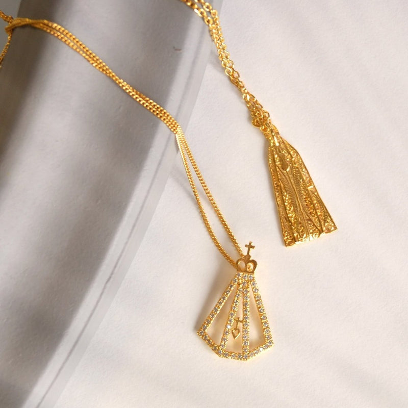 Colar de Prata Virgem Maria - Loja do Ouro