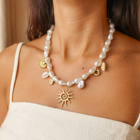 Colar Marine com Pendentes de Verão - Loja do Ouro