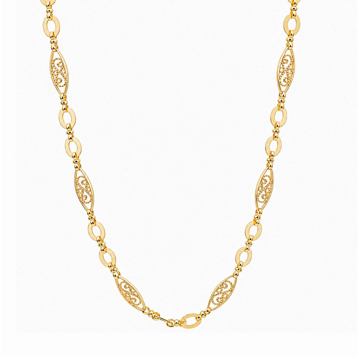 Colar Trancelim em Ouro 19kl (45.5cm) - Loja do Ouro