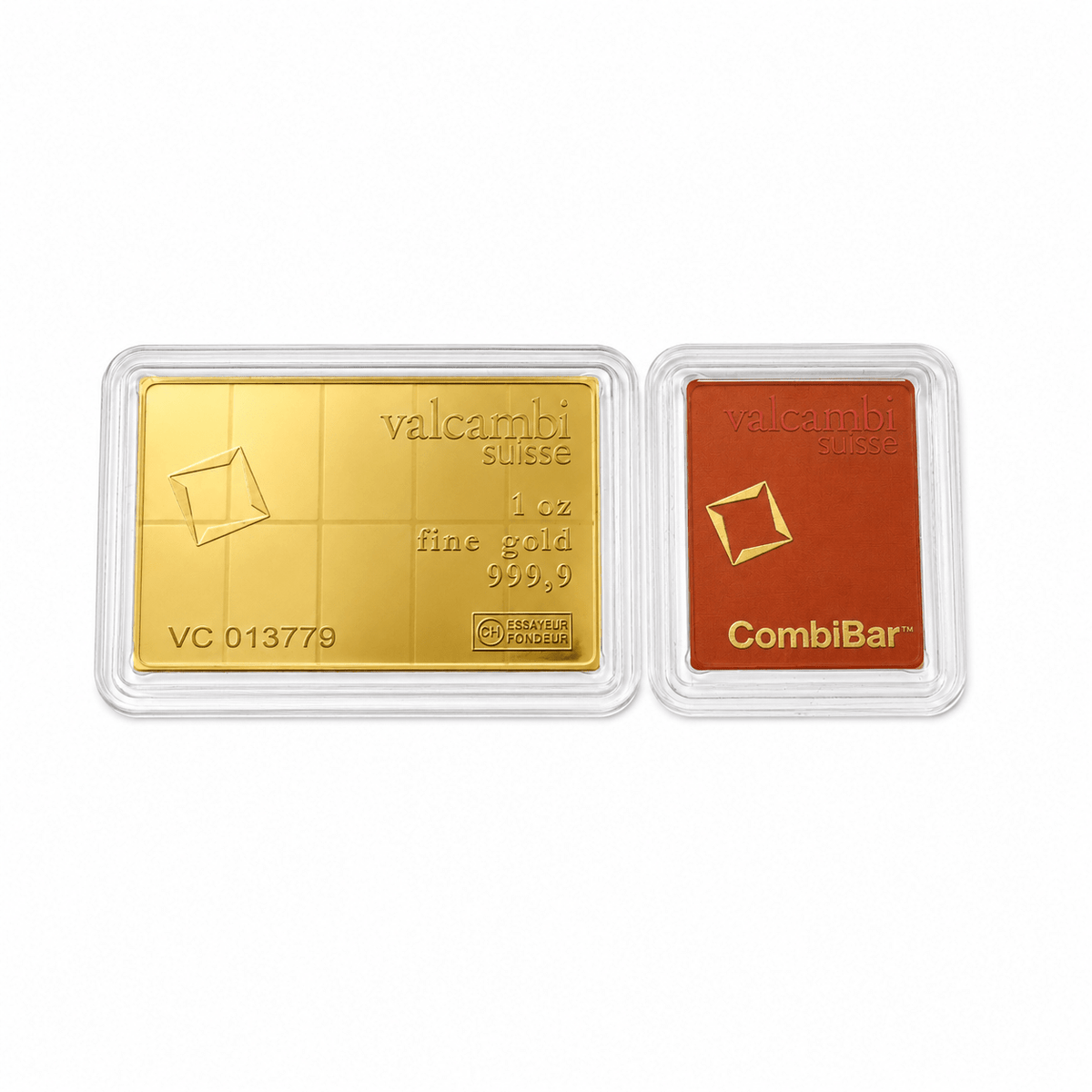 Conjunto de 10 Barras de 3.11gr em Ouro de 24kl - 1oz - Valcambi Suisse - Loja do Ouro