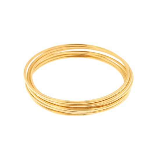 Conjunto Pulseiras Sete Escravas em Ouro 19kl (6.5cm) - Loja do Ouro