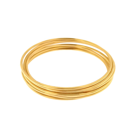 Conjunto Pulseiras Sete Escravas em Ouro 19kl (6.7cm) - Loja do Ouro