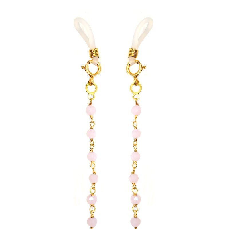 Corrente Glamour com Contas Rosa Loja do Ouro