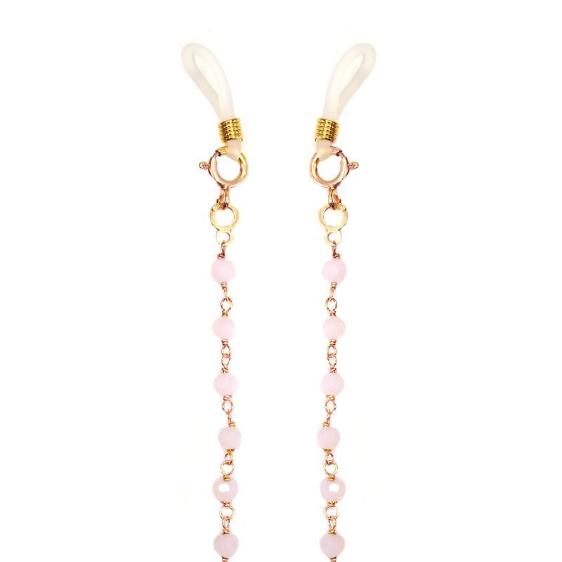 Corrente Glamour com Contas Rosa - Loja do Ouro