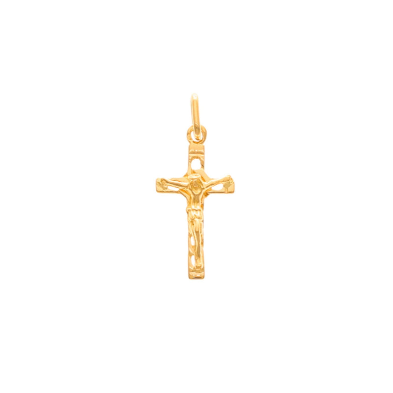 Crucifixo em Ouro 19kl com Efeito Corrente (2.4cm) - Loja do Ouro