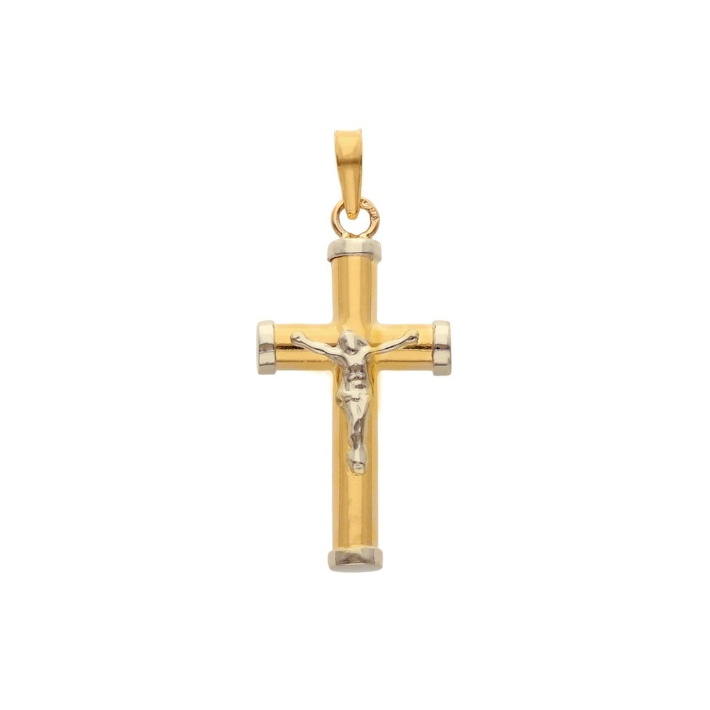 Crucifixo em Ouro Amarelo e Ouro Branco (2.8cm) Loja do Ouro