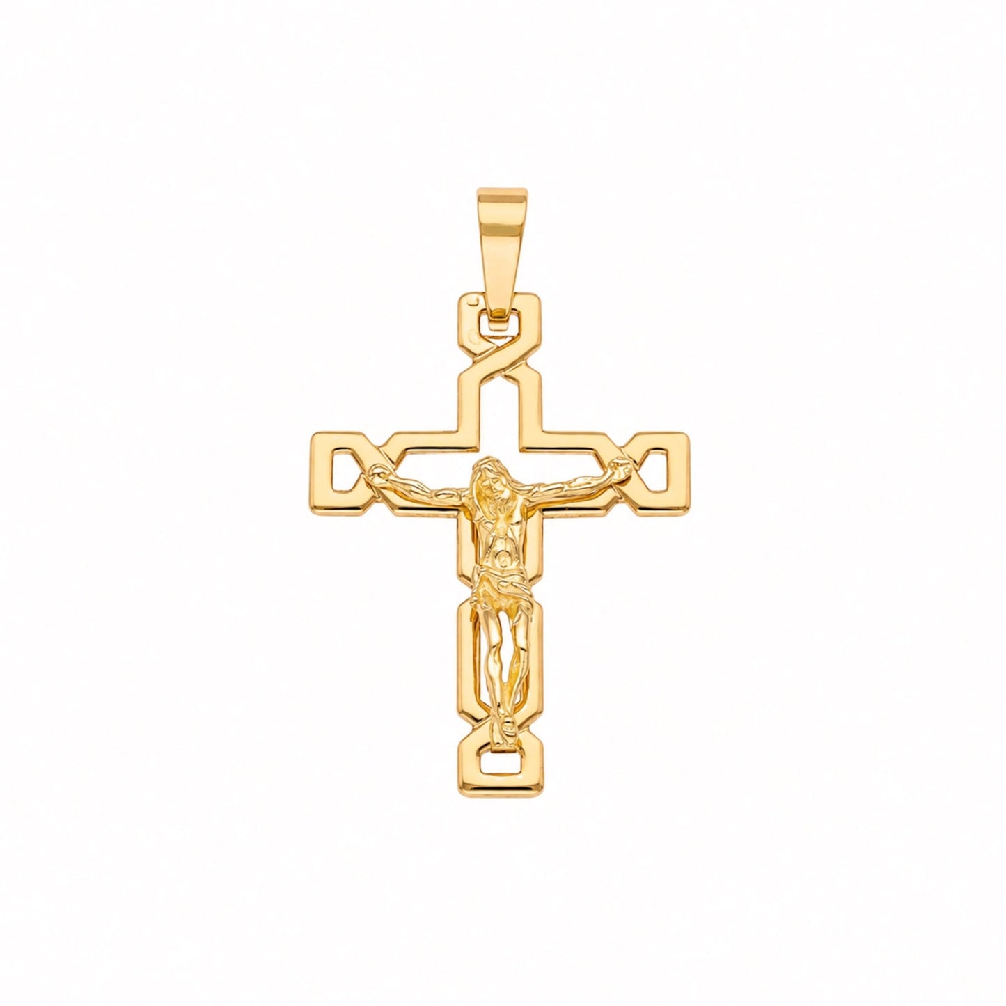 Crucifixo Entrelaçado em Ouro 19kl (3.52cm) - Loja do Ouro