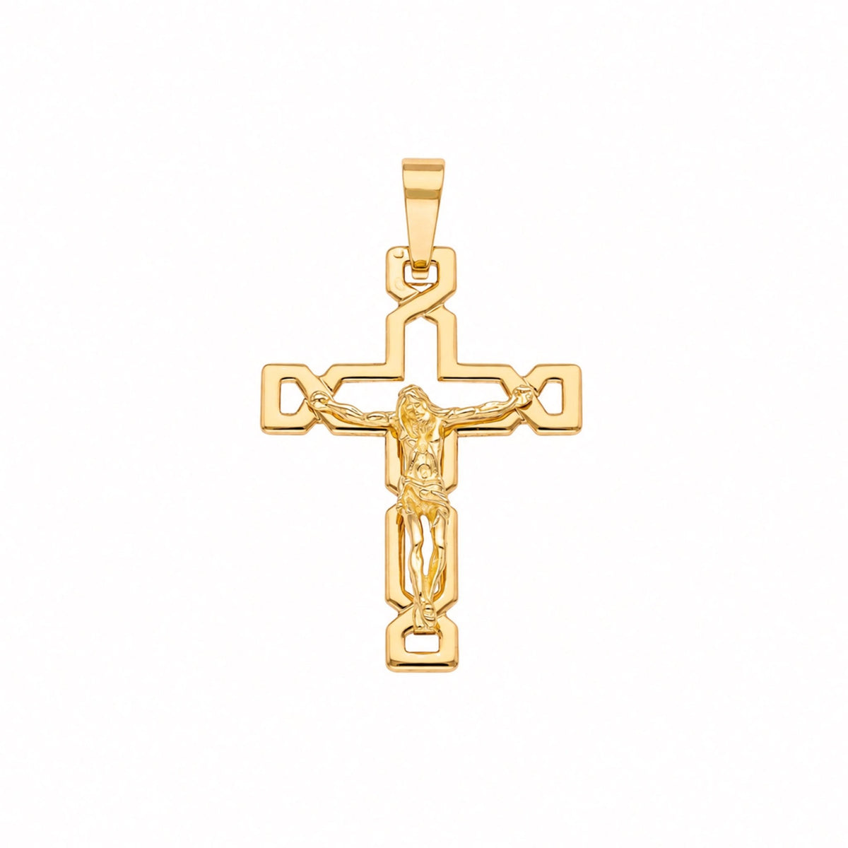 Crucifixo Entrelaçado em Ouro 19kl (3.52cm) - Loja do Ouro