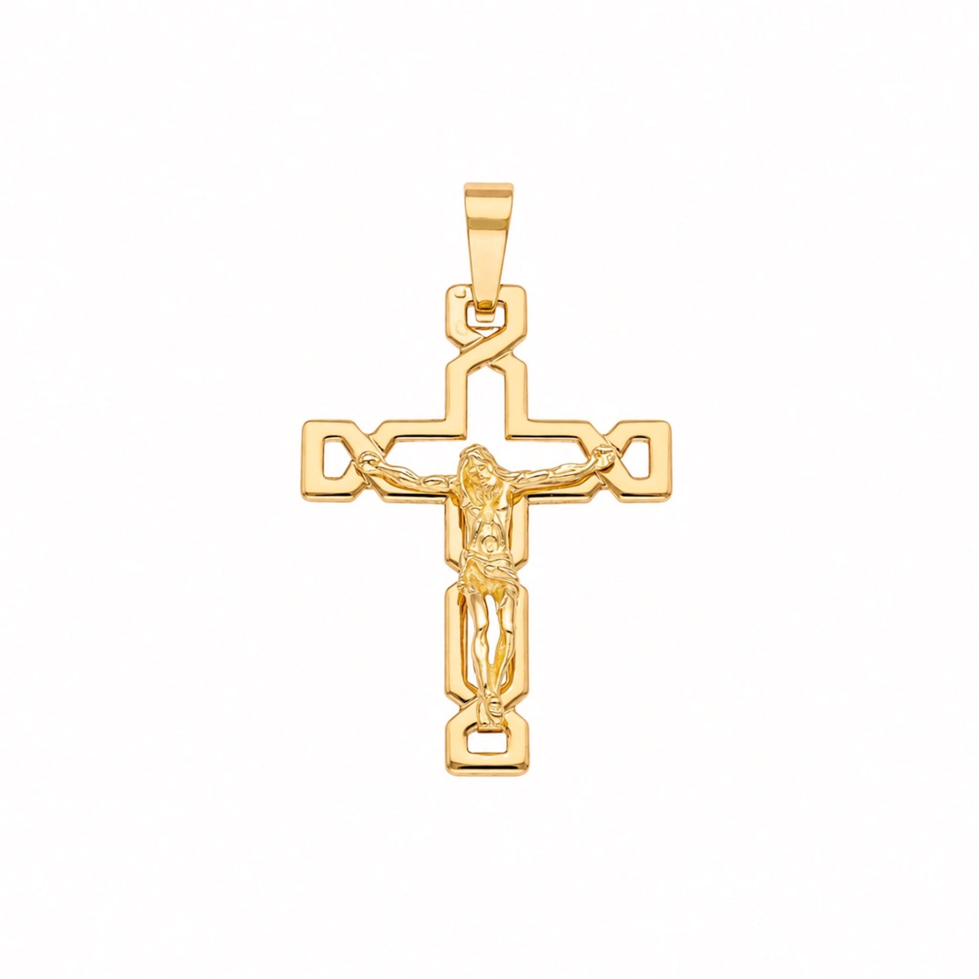 Crucifixo Entrelaçado em Ouro 19kl (3.52cm) - Loja do Ouro