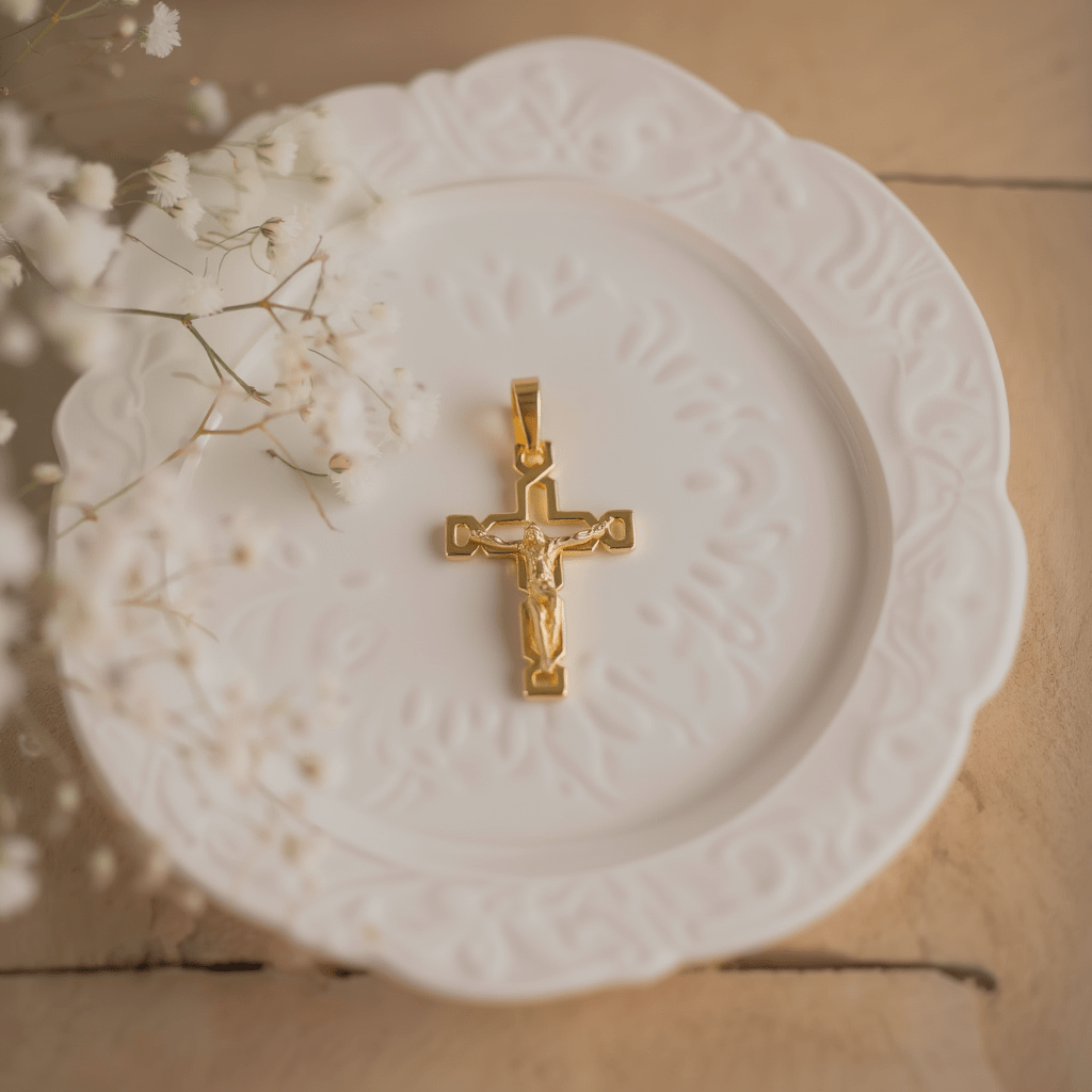Crucifixo Entrelaçado em Ouro 19kl (3.52cm) - Loja do Ouro