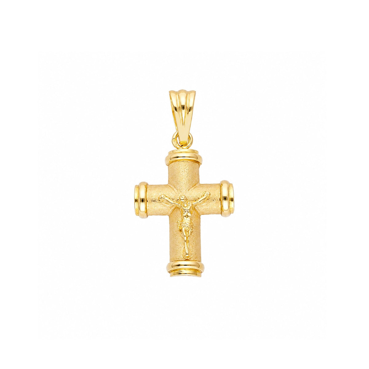 Crucifixo Escovado em Ouro 19kl (2cm) - Loja do Ouro