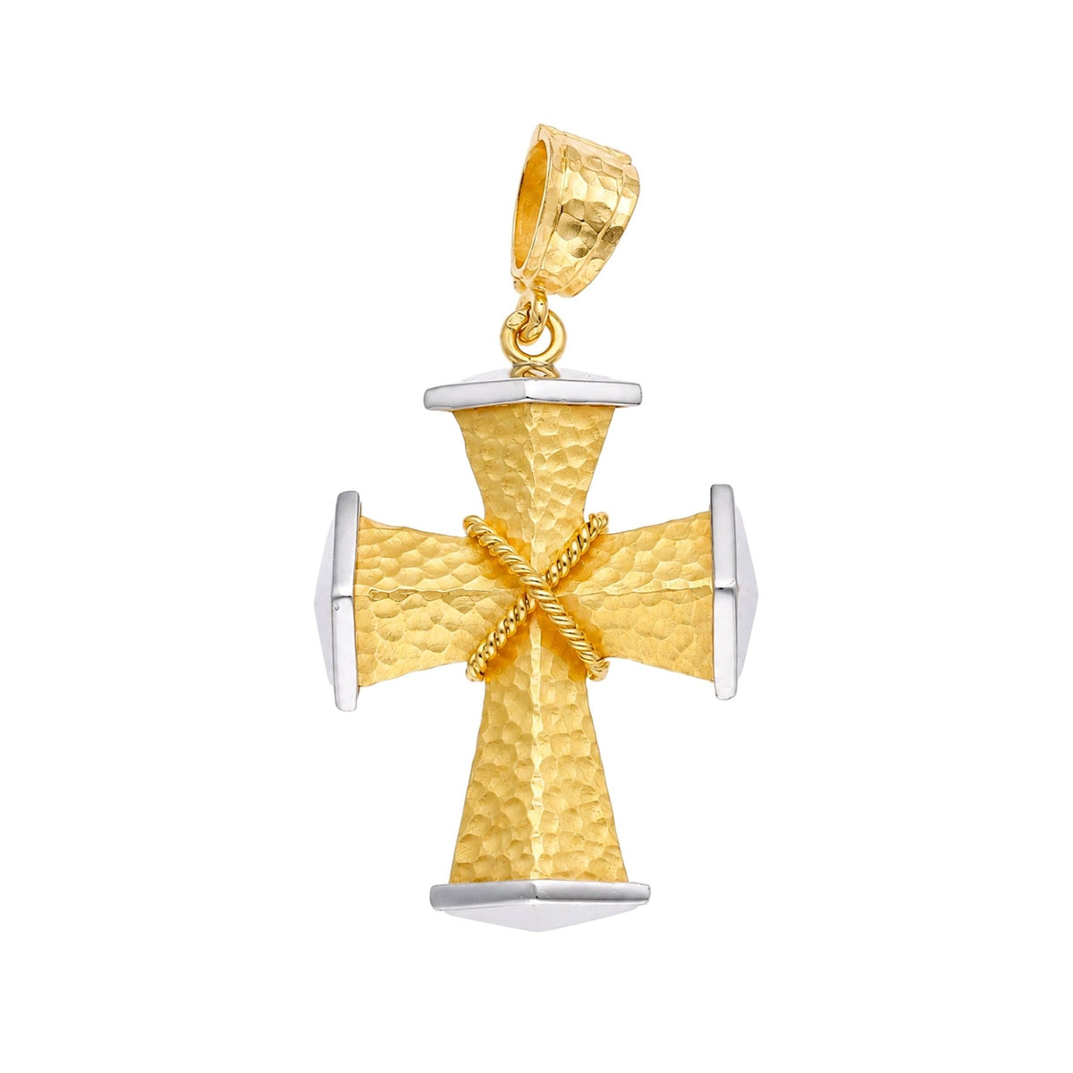 Cruz Bicolor em Ouro 19kl (3.9cm) - Loja do Ouro