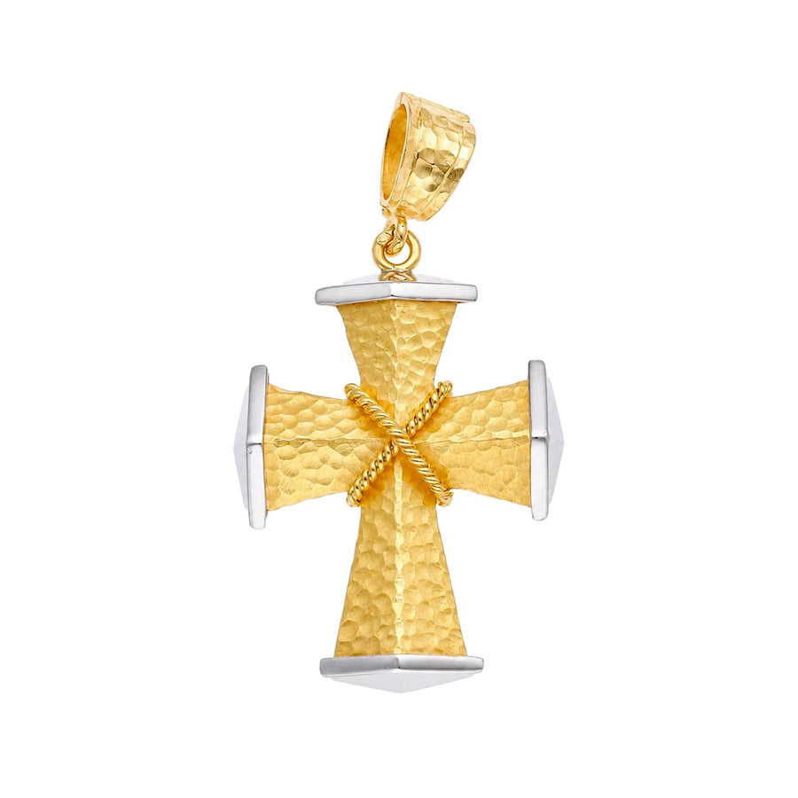 Cruz Bicolor em Ouro 19kl (3.9cm) - Loja do Ouro