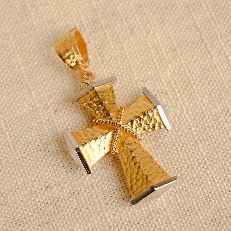 Cruz Bicolor em Ouro 19kl (3.9cm) - Loja do Ouro
