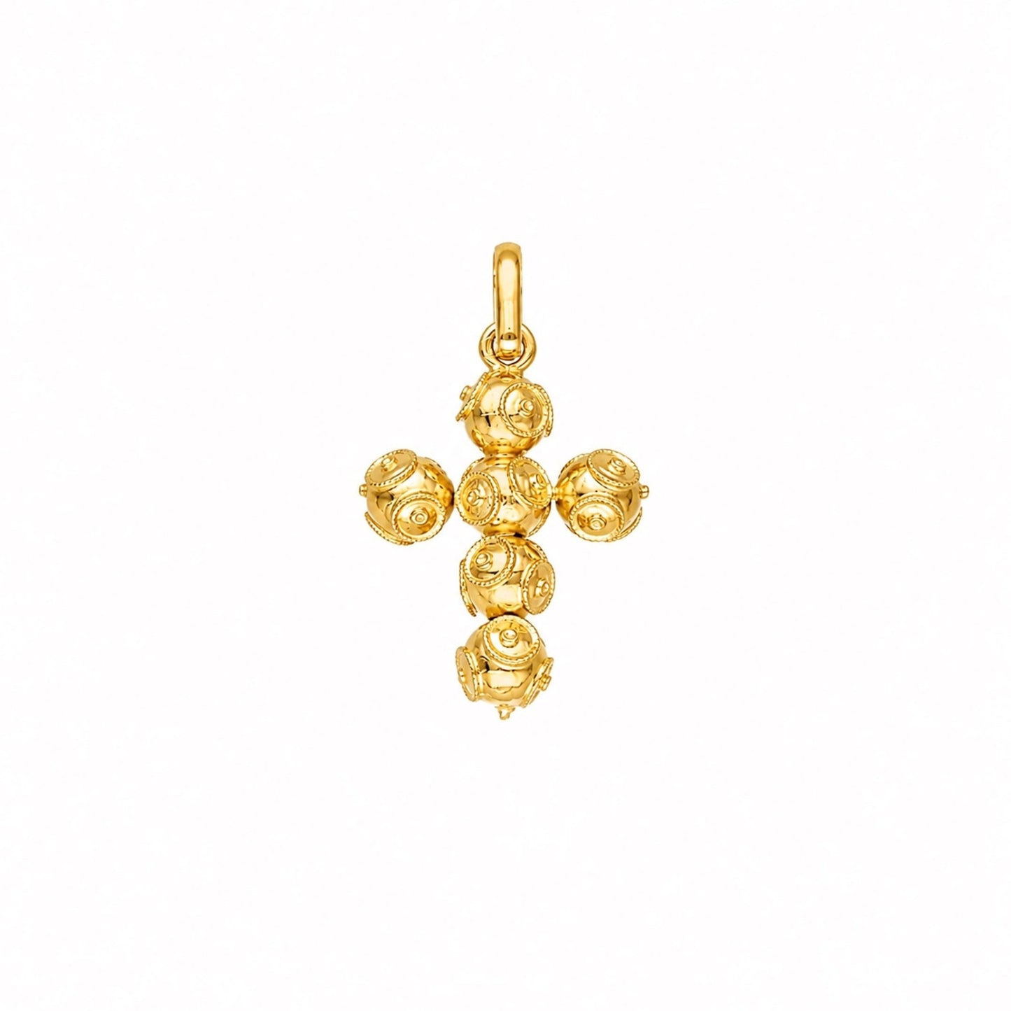 Cruz Contas de Viana em Ouro 19kl (2cm) - Loja do Ouro