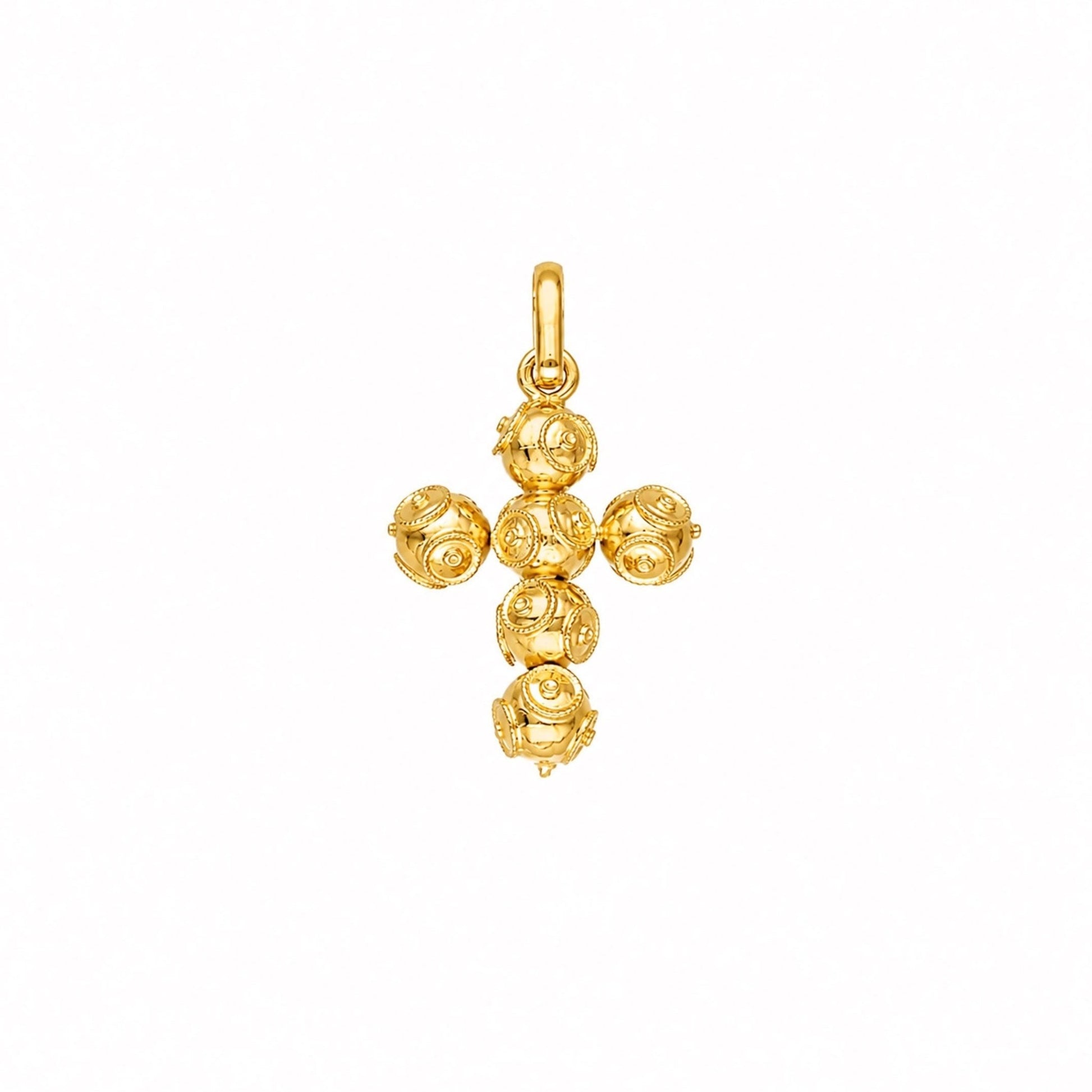 Cruz Contas de Viana em Ouro 19kl (2cm) - Loja do Ouro
