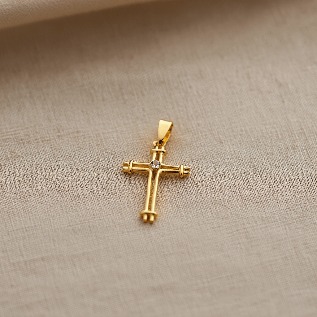 Cruz em Ouro 19kl com Zircónia (2.1cm) - Loja do Ouro