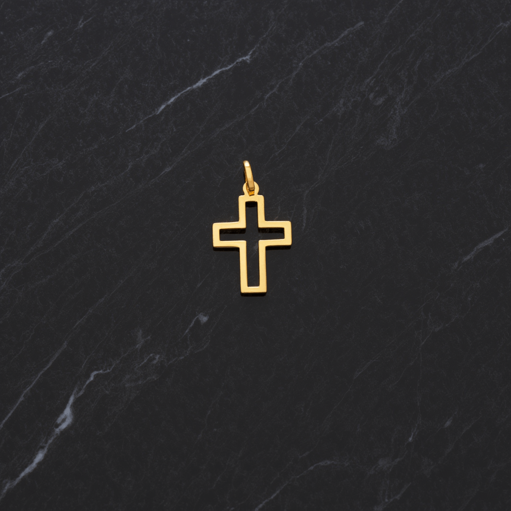 Cruz Recortada em Ouro 19kl (2.2cm) - Loja do Ouro