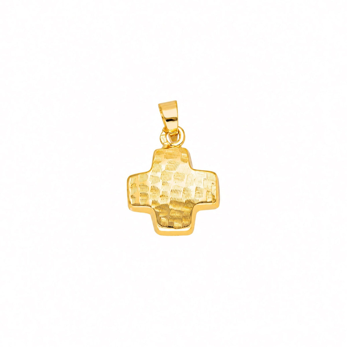 Cruz Texturada em Ouro 19kl (1.29cm) - Loja do Ouro