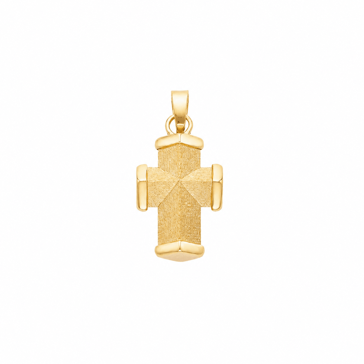 Cruz Texturada em Ouro 19kl (2.2cm) - Loja do Ouro