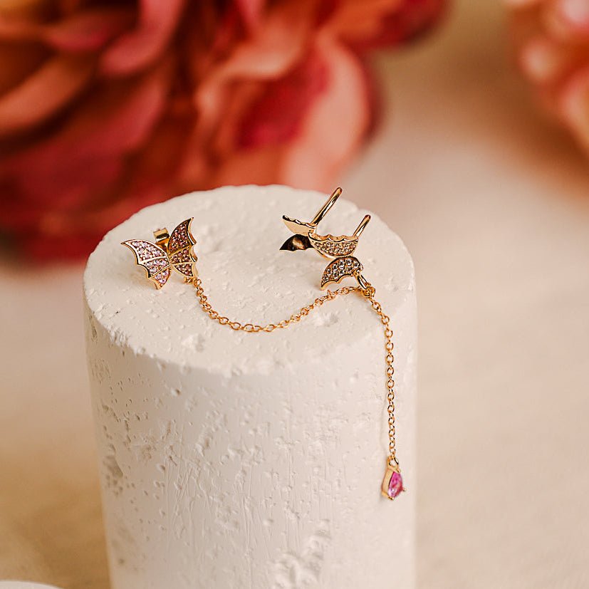 Earcuff Borboleta em Prata Dourada - Loja do Ouro