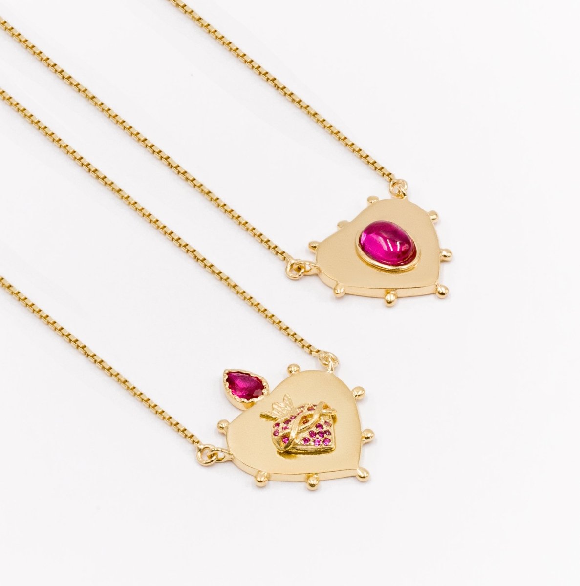Escápulario de Rubí del Corazón del Vaticano - Gold Store Premium