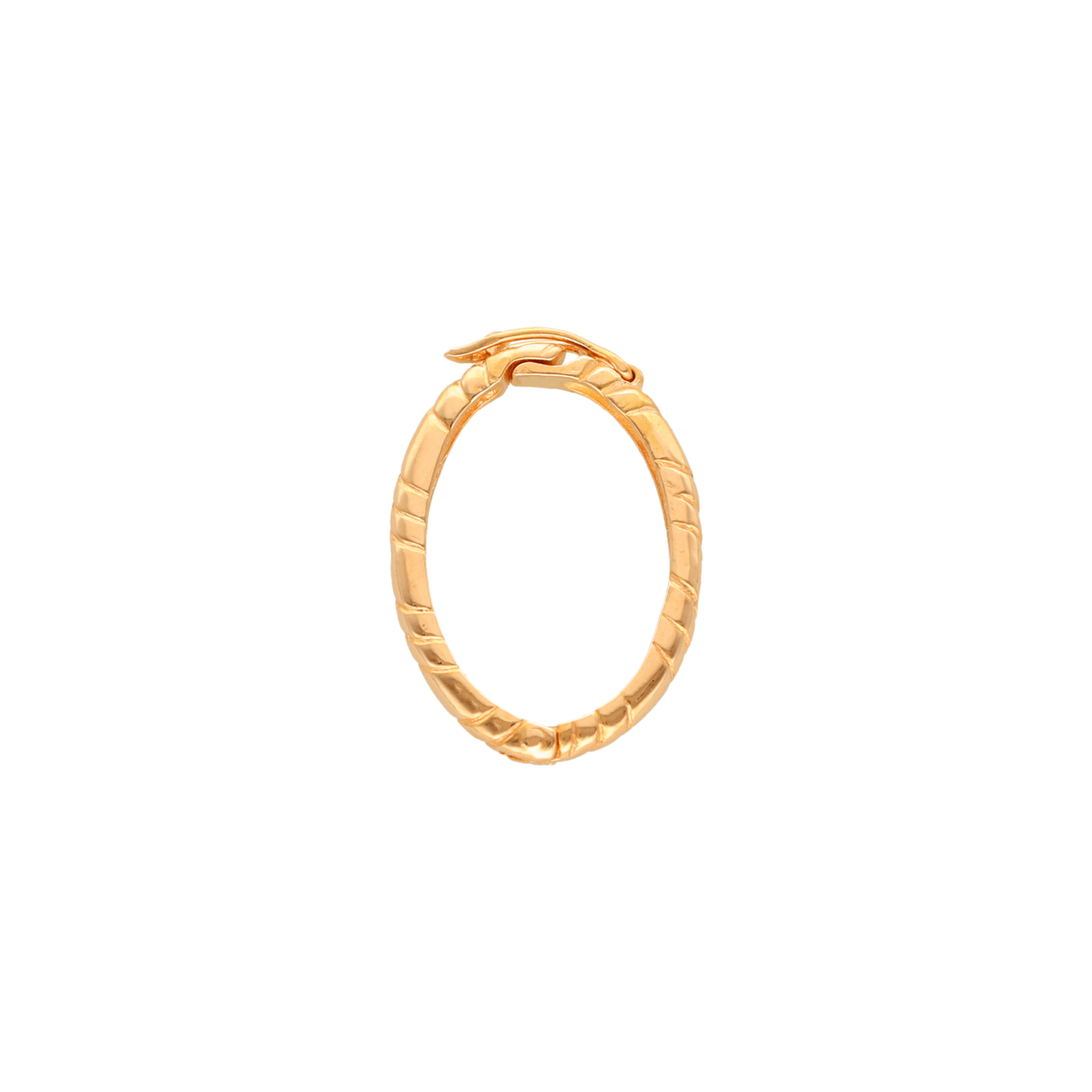 Fecho Oval em Ouro 19kl com Pormenores, para Cordão - Loja do Ouro