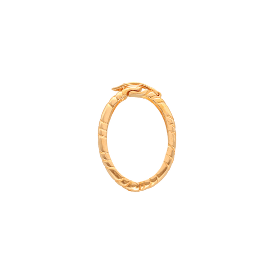 Fecho Oval em Ouro 19kl com Pormenores, para Cordão - Loja do Ouro