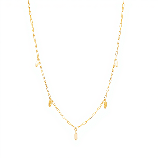 Fio Aurora em Prata Dourada (38.5cm) - Loja do Ouro