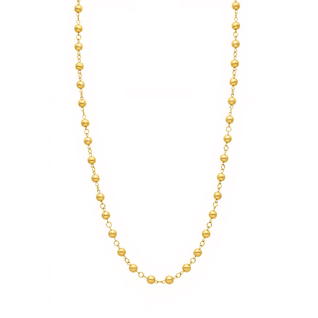 Fio Bolas Lisas em Ouro 19kl (45.5cm) - Loja do Ouro