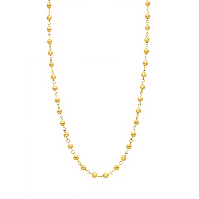 Fio Bolas Lisas em Ouro 19kl (45.5cm) - Loja do Ouro