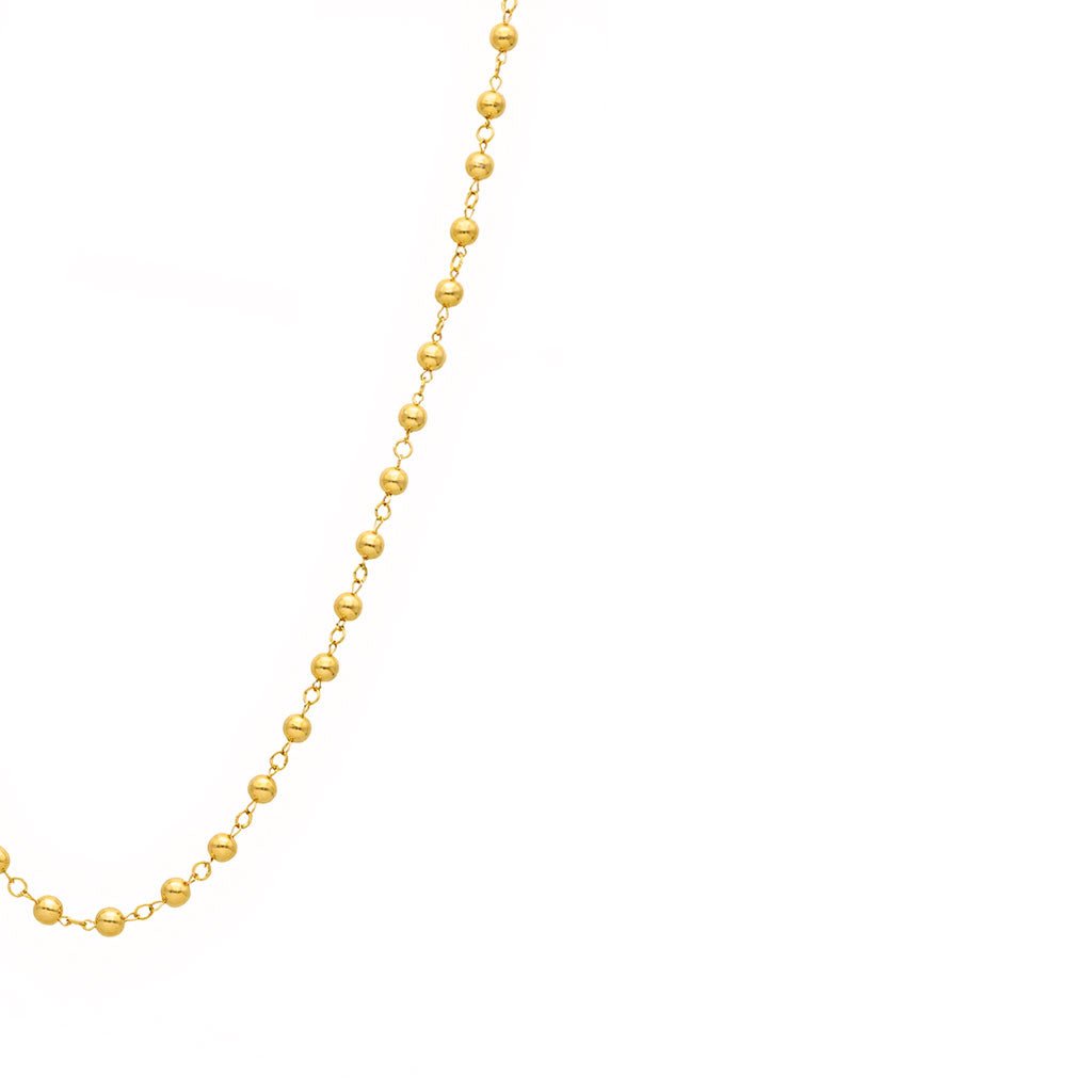 Fio Bolas Lisas em Ouro 19kl (45.5cm) - Loja do Ouro