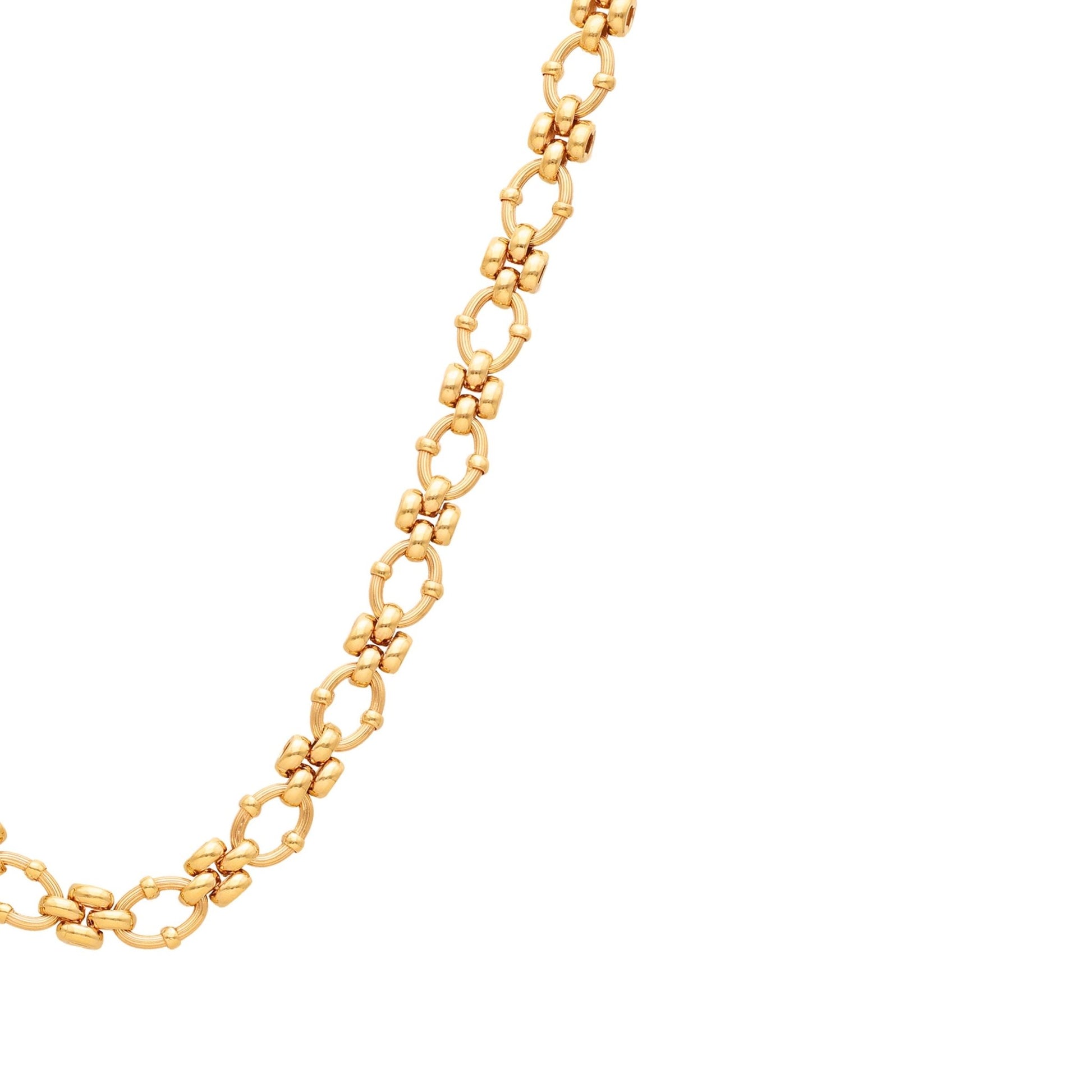 Fio com Elos Trabalhados em Ouro 19kl (43.5cm) - Loja do Ouro