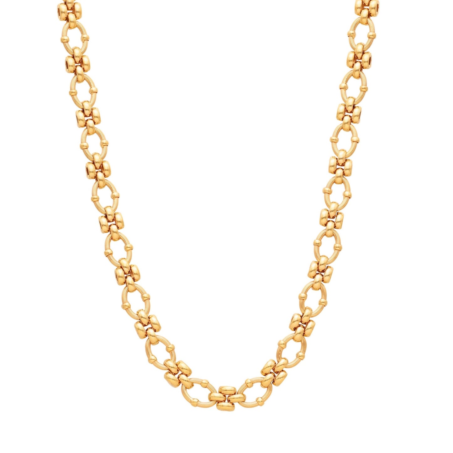 Fio com Elos Trabalhados em Ouro 19kl (43.5cm) - Loja do Ouro