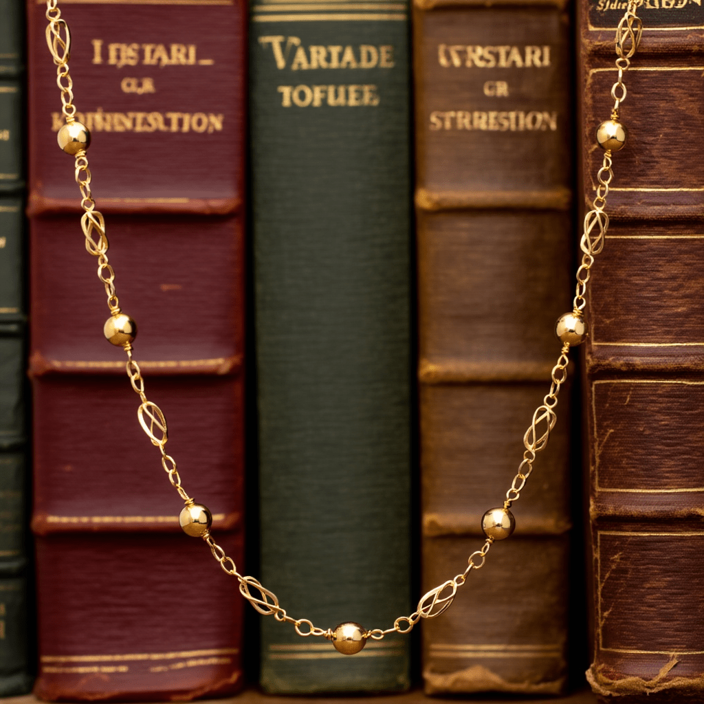 Fio com Esferas e Rocas em Ouro 19kl (46.5cm) - Loja do Ouro