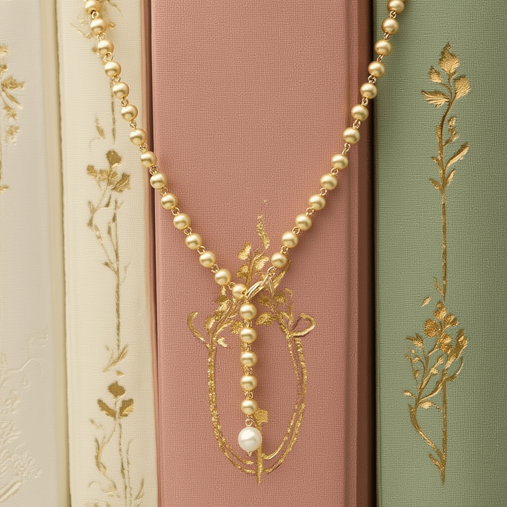 Fio Contas de Luz em Prata Dourada (40cm) - Loja do Ouro