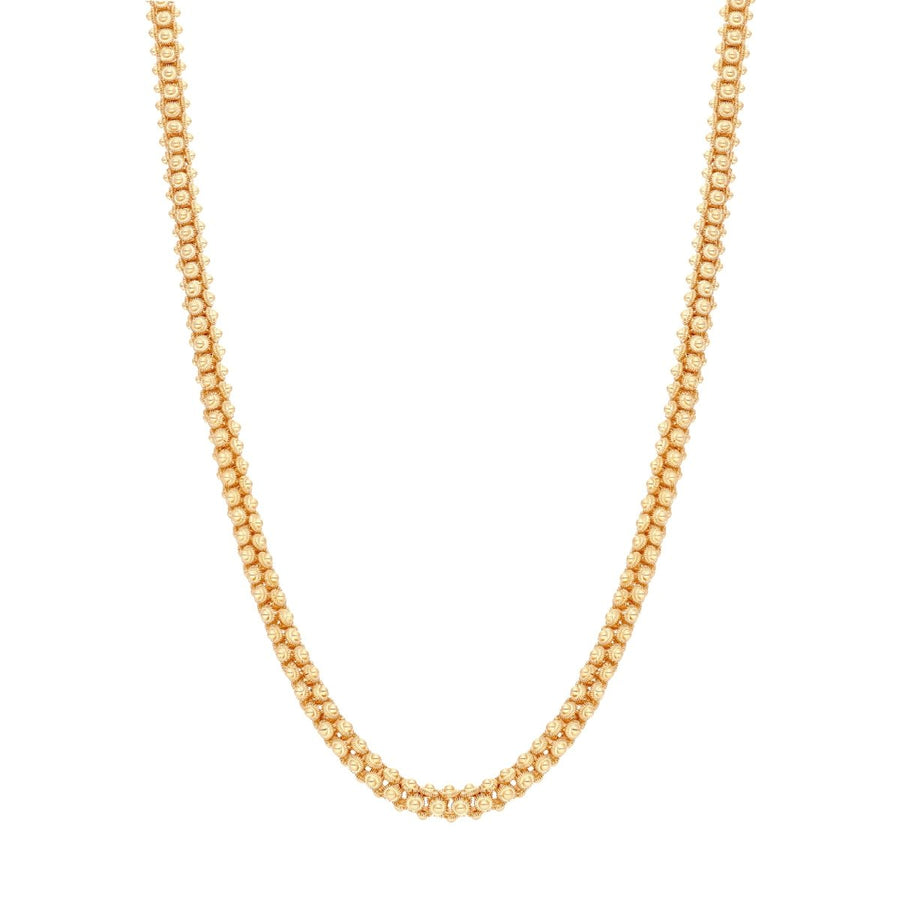 Caracoles de malla con cordón de hilo en oro (82 cm) - Gold Store Premium