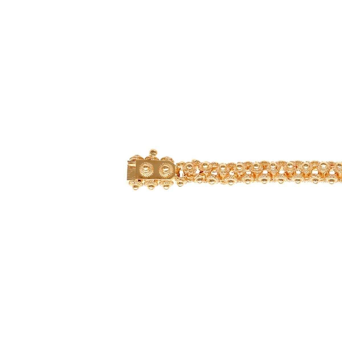 Caracoles de malla con cordón de hilo en oro (82 cm) - Gold Store Premium