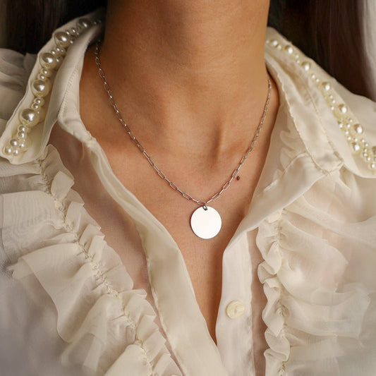 Fio Corrente em Prata, Personalizável com Nome ou Data (38cm) - Loja do Ouro