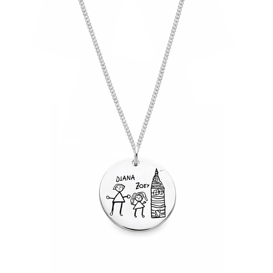 Fio Dia da Mãe em Prata com Desenho Personalizável - Loja do Ouro