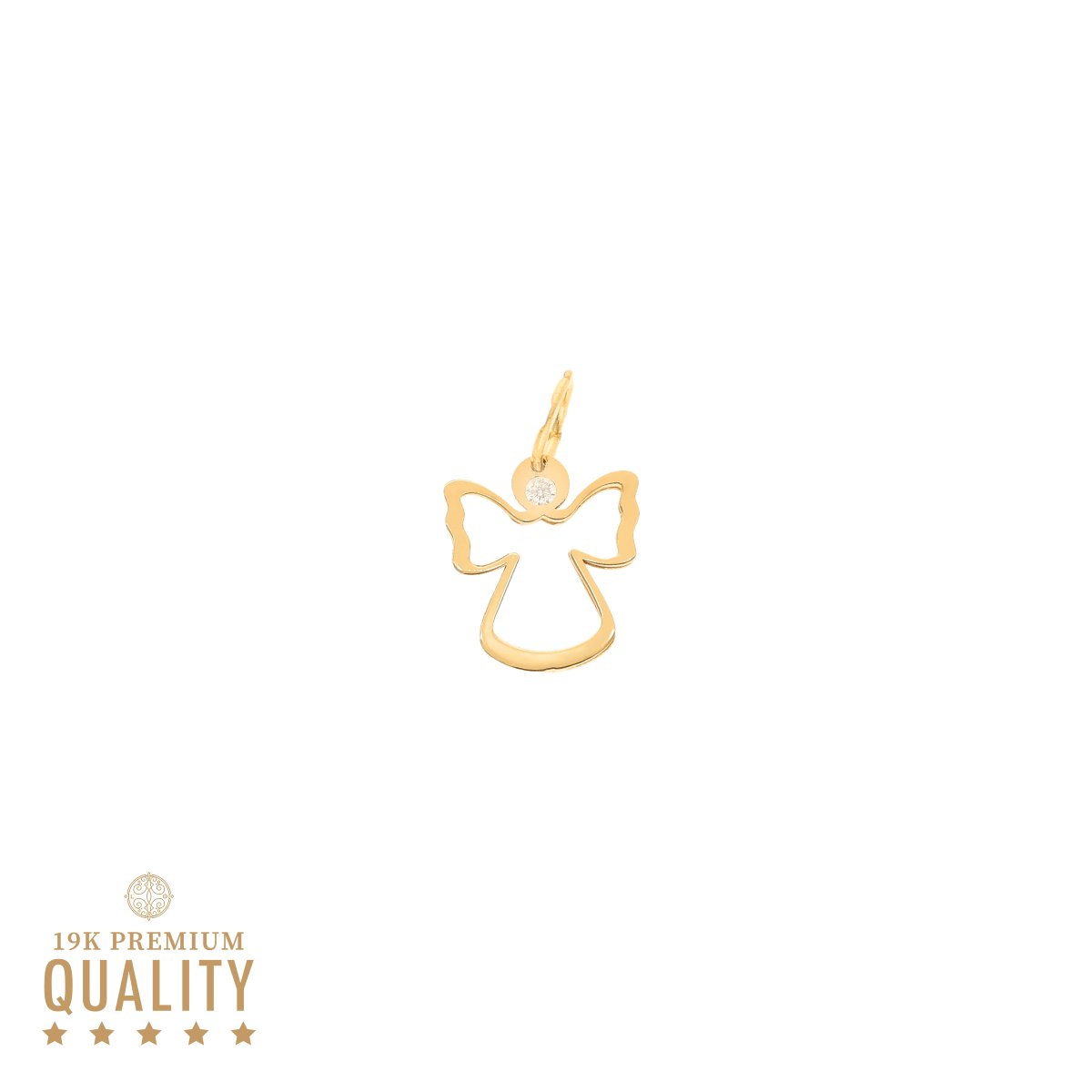 Fio em Ouro 19kl com Anjo da Guarda (45cm) - Loja do Ouro