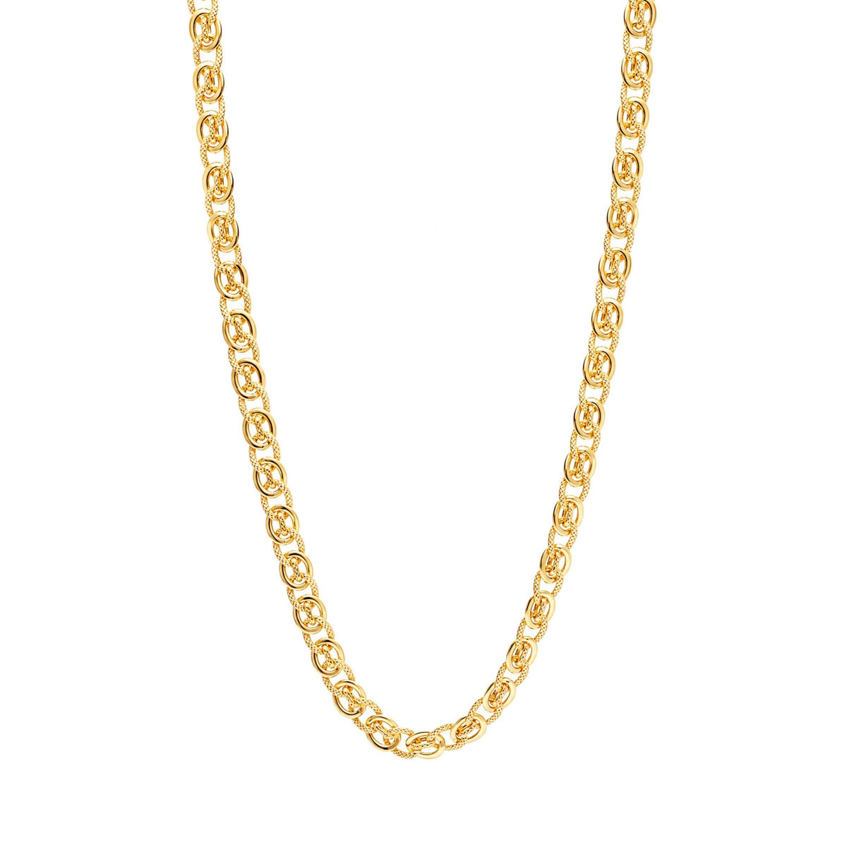 Fio em Ouro 19kl com Elos Trabalhados (45cm) - Loja do Ouro