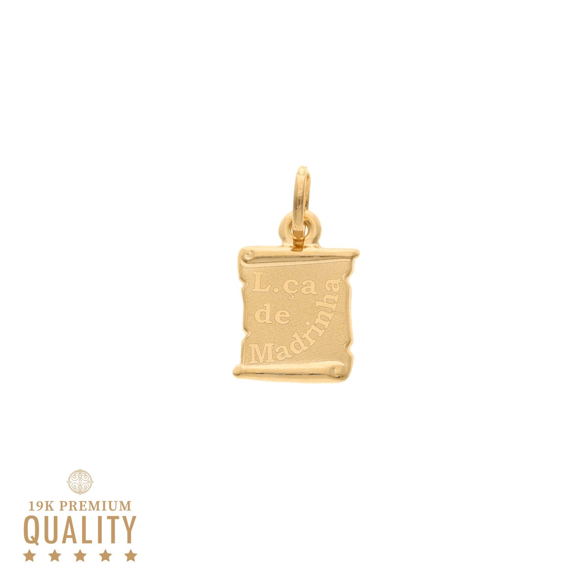 Fio em Ouro 19kl com Medalha Lembrança Madrinha (45cm) - Loja do Ouro