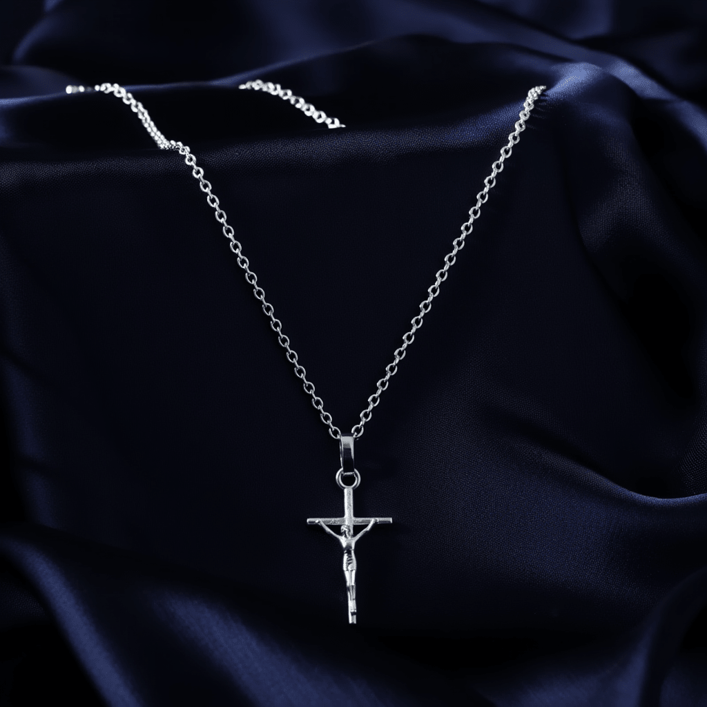 Fio em Prata com Crucifixo (45cm) - Loja do Ouro