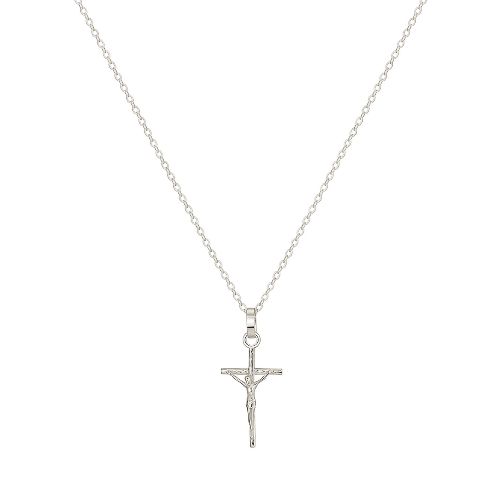 Fio em Prata com Crucifixo (45cm) - Loja do Ouro