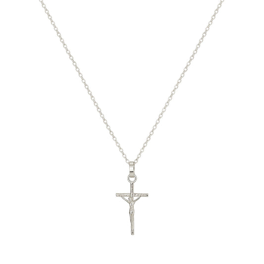 Fio em Prata com Crucifixo (45cm) - Loja do Ouro